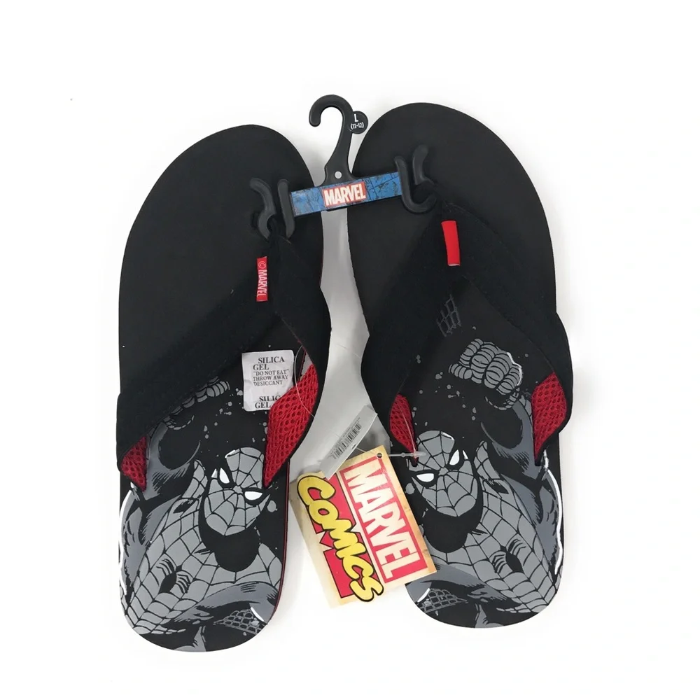 New Marvel Men’s flip flops, sandals size L 11/12